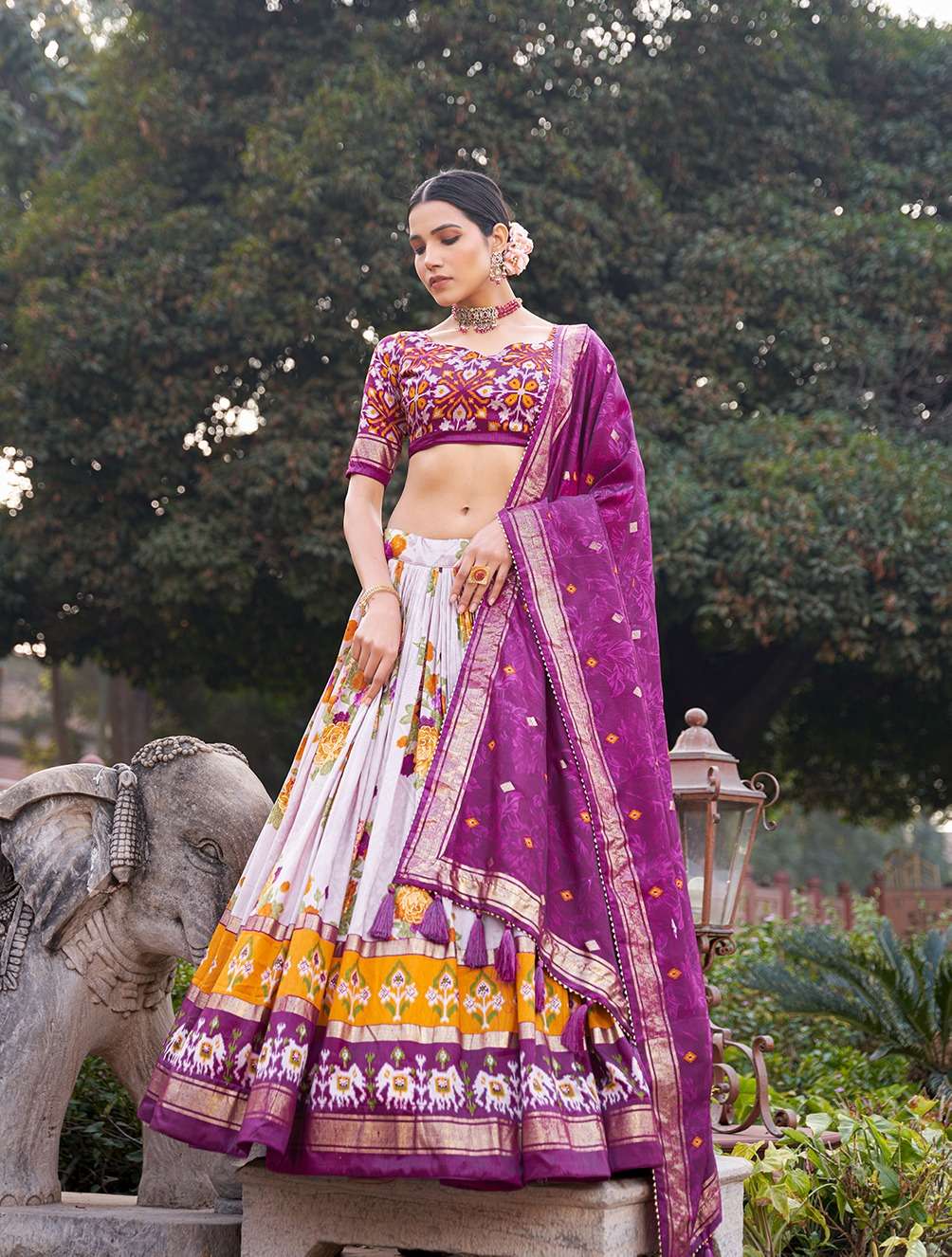 DESIGNER FANCY WEDDING PARTY WEAR WINE SILK LEHENGA CHOLI WITH SILK DUPATTA FOR NAVRATRI PC 1205