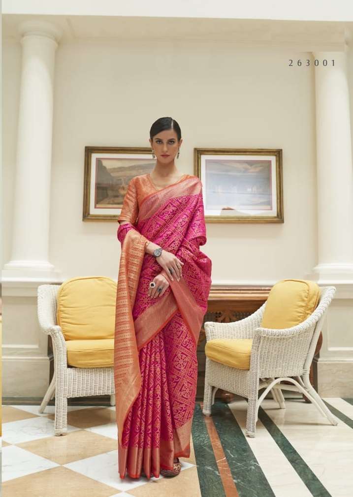 DESIGNER FANCY WEDDING PARTY WEAR INDIAN PINK SILK SAREE COLLECTION SM RJT KAHILYA 263001