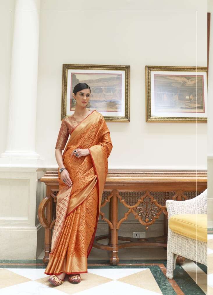 DESIGNER FANCY WEDDING PARTY WEAR INDIAN YELLOW SILK SAREE COLLECTION SM RJT KAHILYA 263006