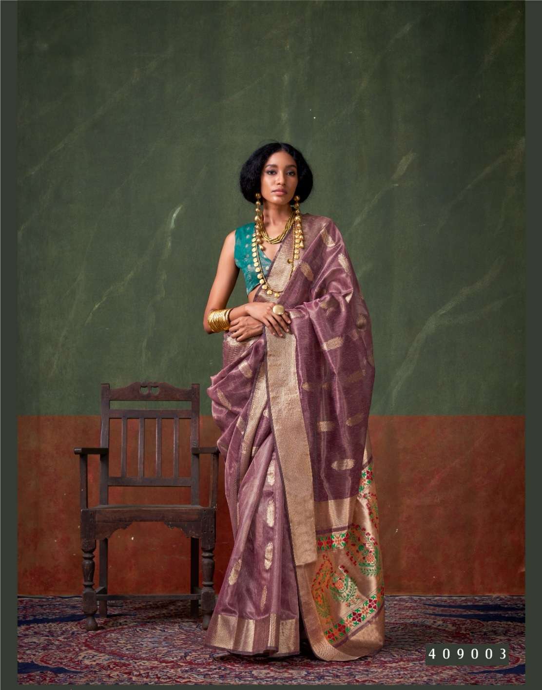 DESIGNER FANCY WEDDING PARTY WEAR INDIAN PINK SILK SAREE COLLECTION SM RJT KORRA 409003
