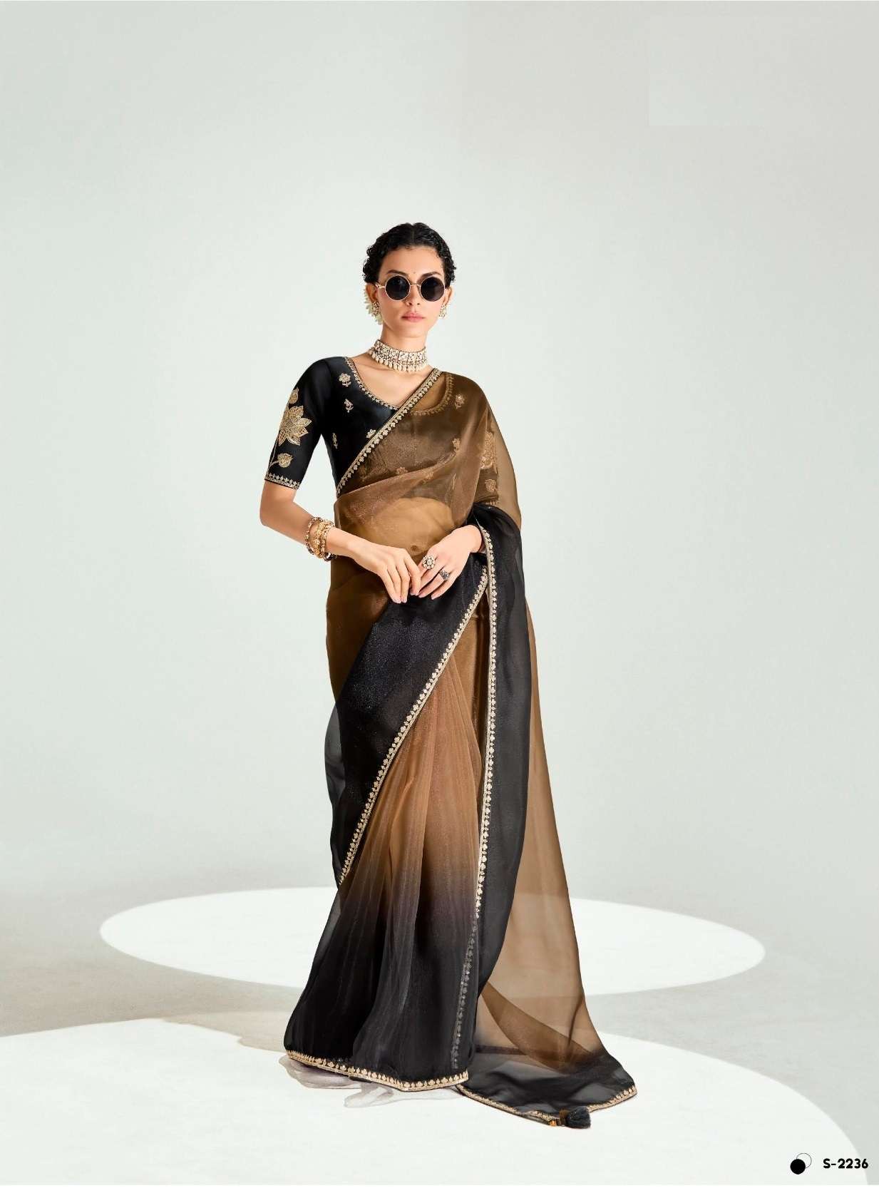 DESIGNER FANCY WEDDING PARTY WEAR INDIAN ORGANZA SAREE COLLECTION SM KM RANGREZ 2236