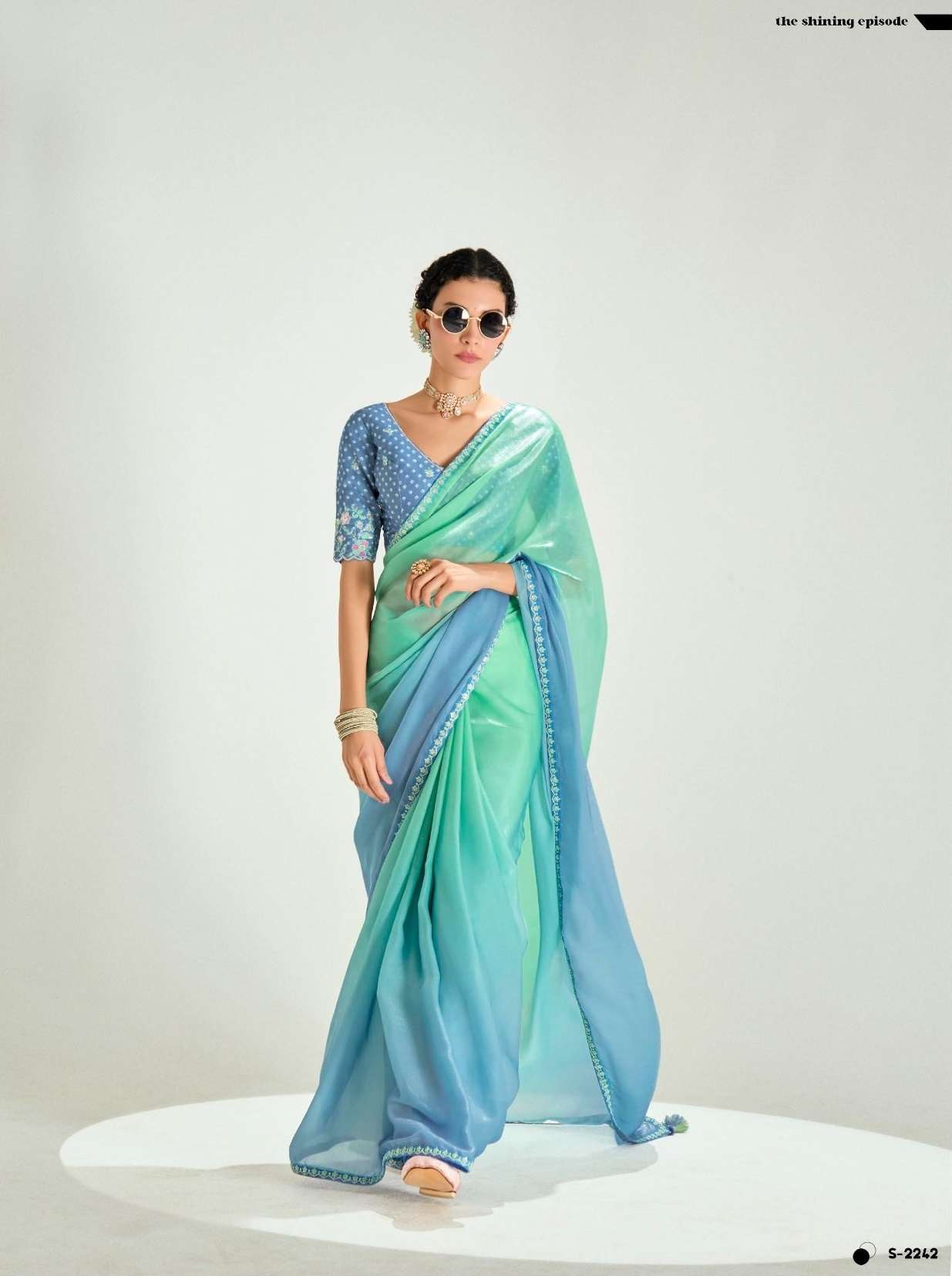 DESIGNER FANCY WEDDING PARTY WEAR INDIAN ORGANZA SAREE COLLECTION SM KM RANGREZ 2242