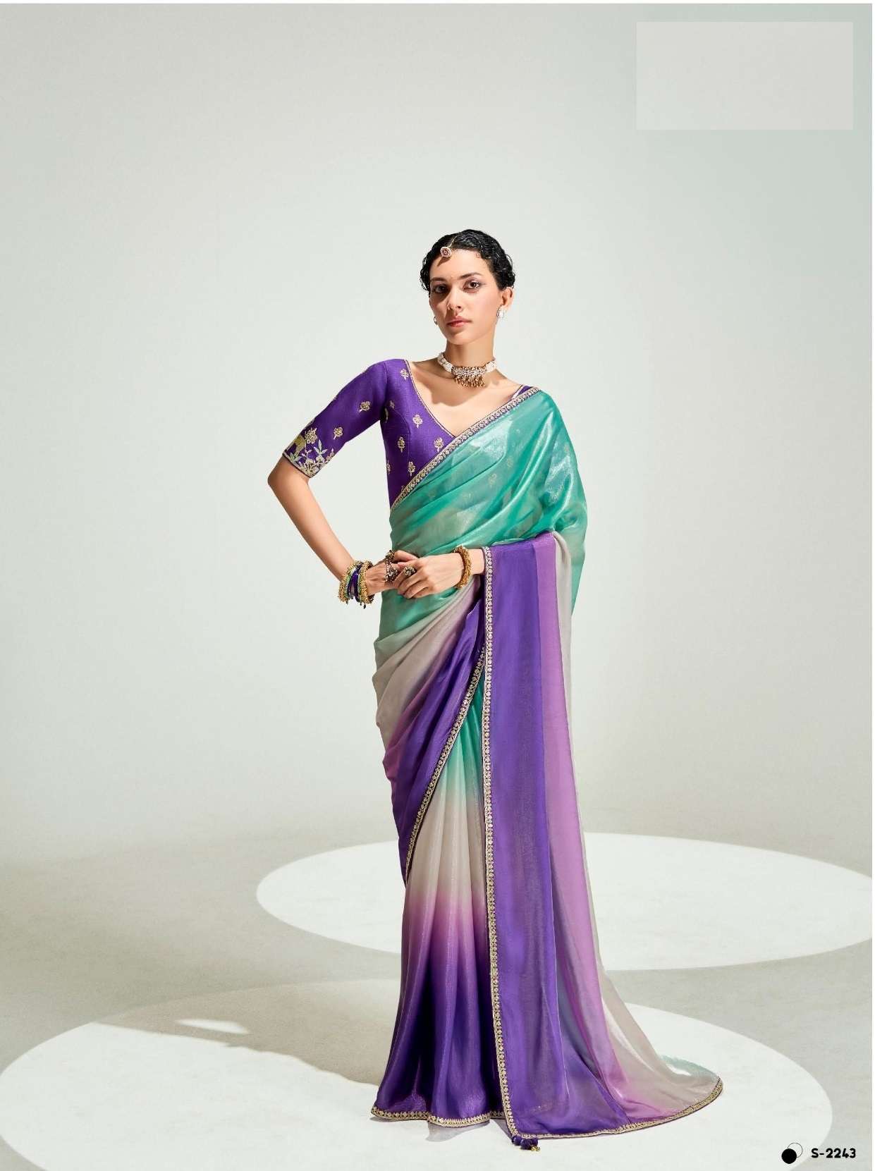 DESIGNER FANCY WEDDING PARTY WEAR INDIAN ORGANZA SAREE COLLECTION SM KM RANGREZ 2243