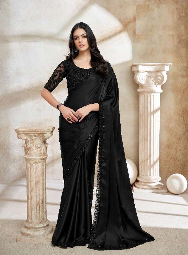 WEDDING SEASON DESIGNER PARTY WEAR HEAVY FANCY BLACK SAREE COLLECTION SM ANMOL KIANA 2207