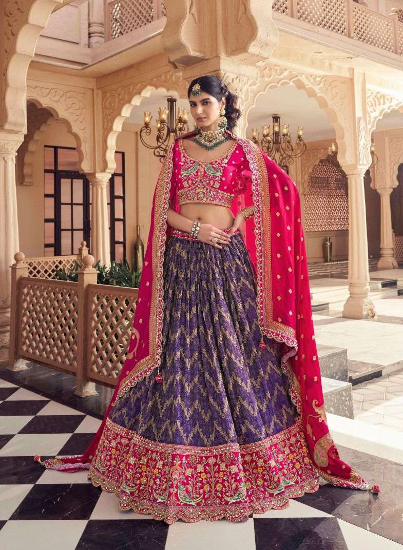 DESIGNER BOLLYWOOD BRIDAL WEDDING PARTY WEAR HEAVY SATIN TISSUE SILK BLUE LEHENGA CHOLI SENHORA DRESSES NT 404 B