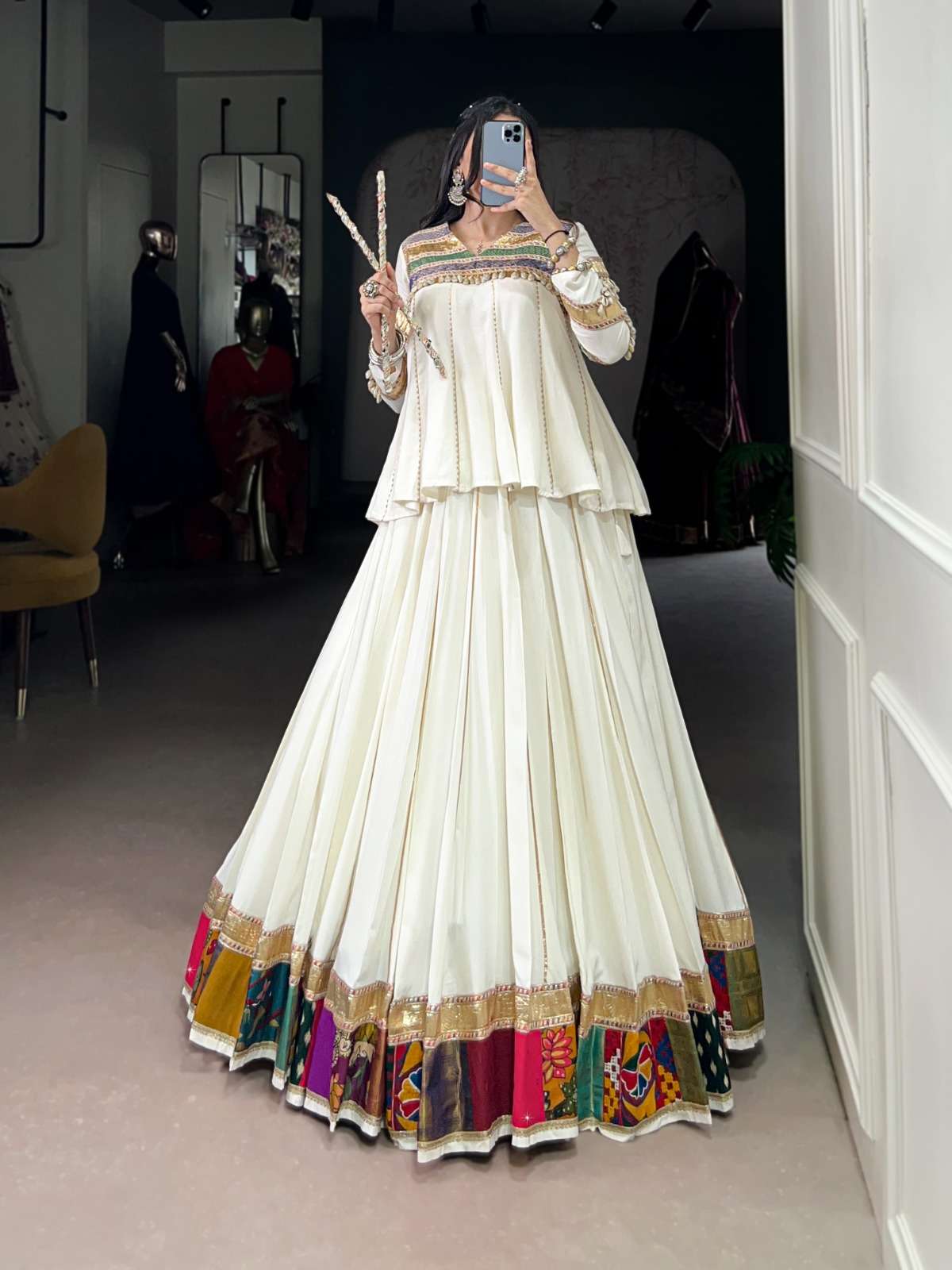 DESIGNER FANCY NAVRATRI WEAR COLLECTION IN RAYON COTTON NNK 1739