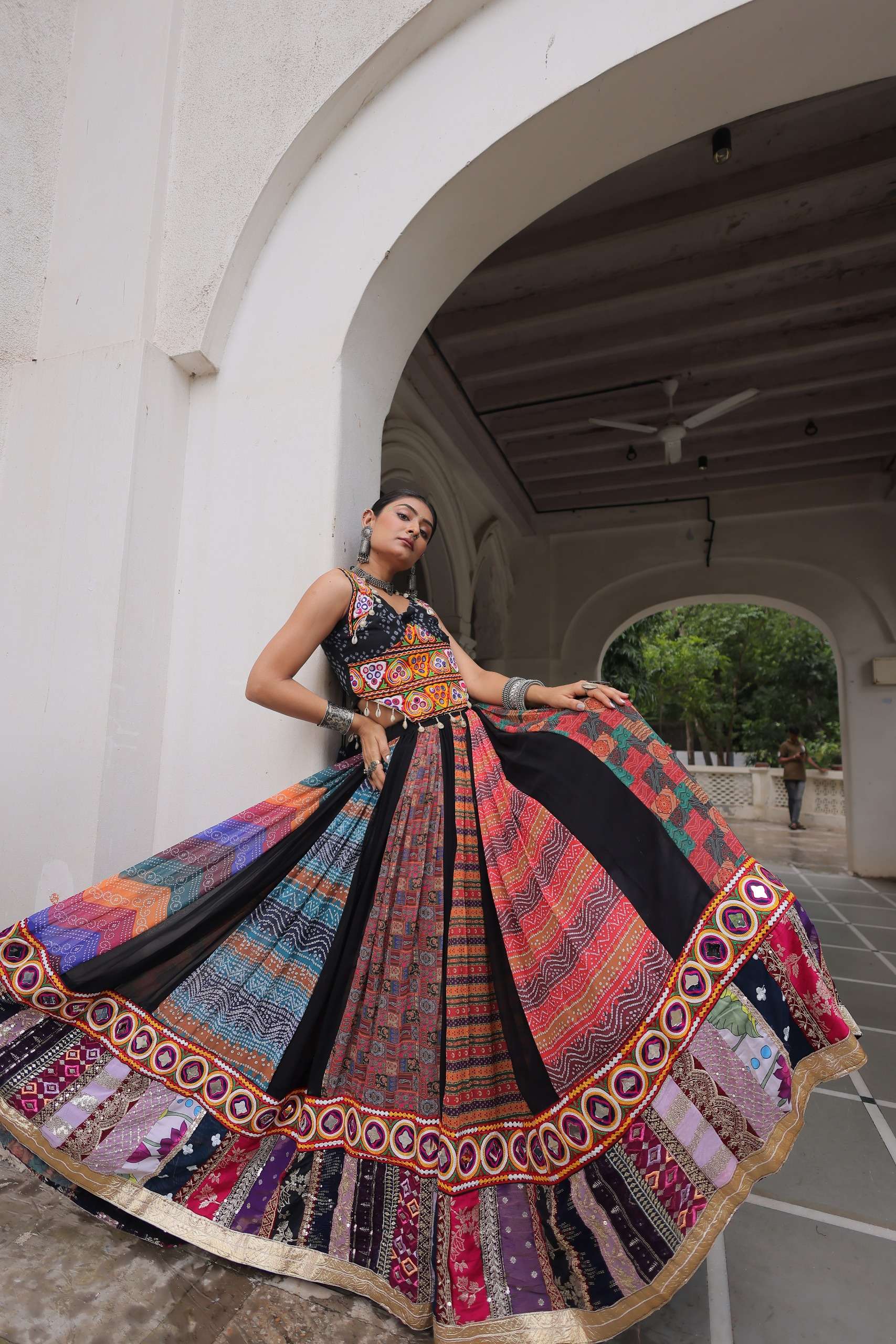 GEORGETTE PRINTED NAVRATRI LEHENGA CHOLI COLLECTION LW 7135